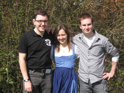 Das Team des Debattierklub Wien für die Süddeutsche Meisterschaft 2011: Florian Prischl, Cornelia Huber und Thomas Keil (vlnr).