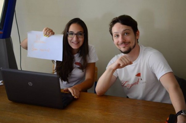 Jakob on a fact-finding mission into the lands of volunteering (Zagreb EUDC photo/ Ljiljana Bozovic)